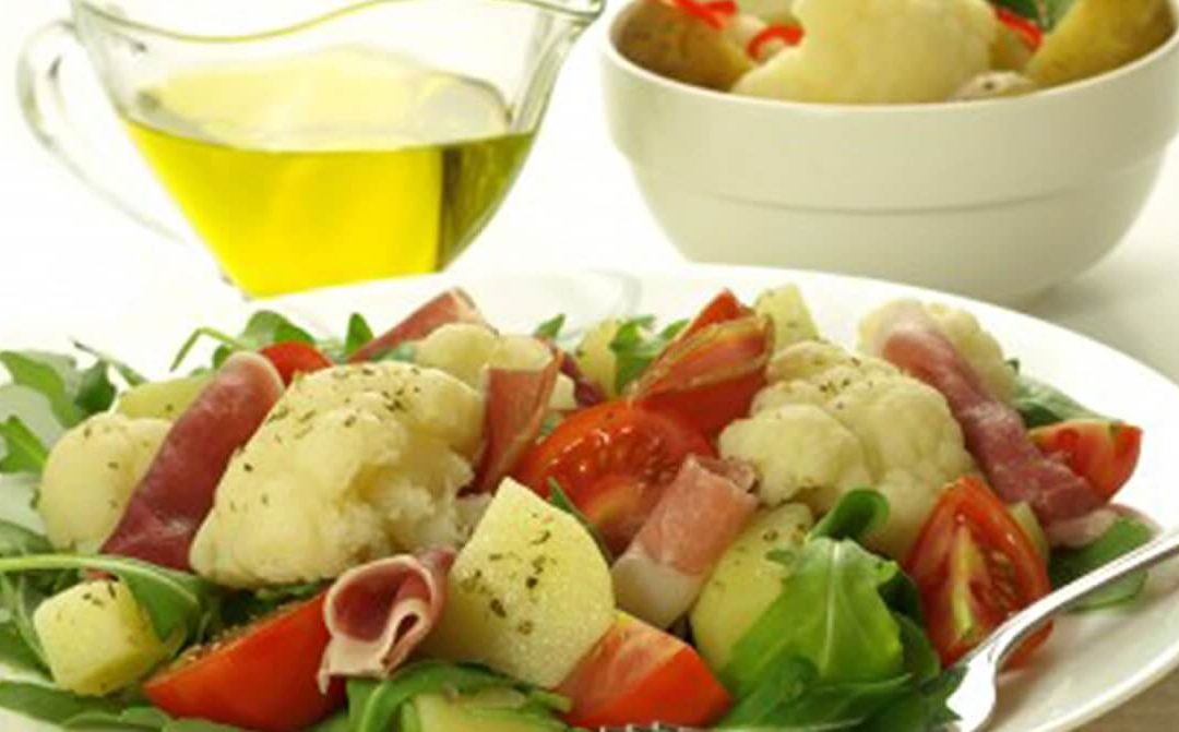 Ensalada de jamón serrano con coliflor - La Española Aceites