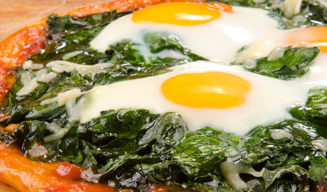 Pizza Con Espinacas Y Huevos La Espanola Aceites