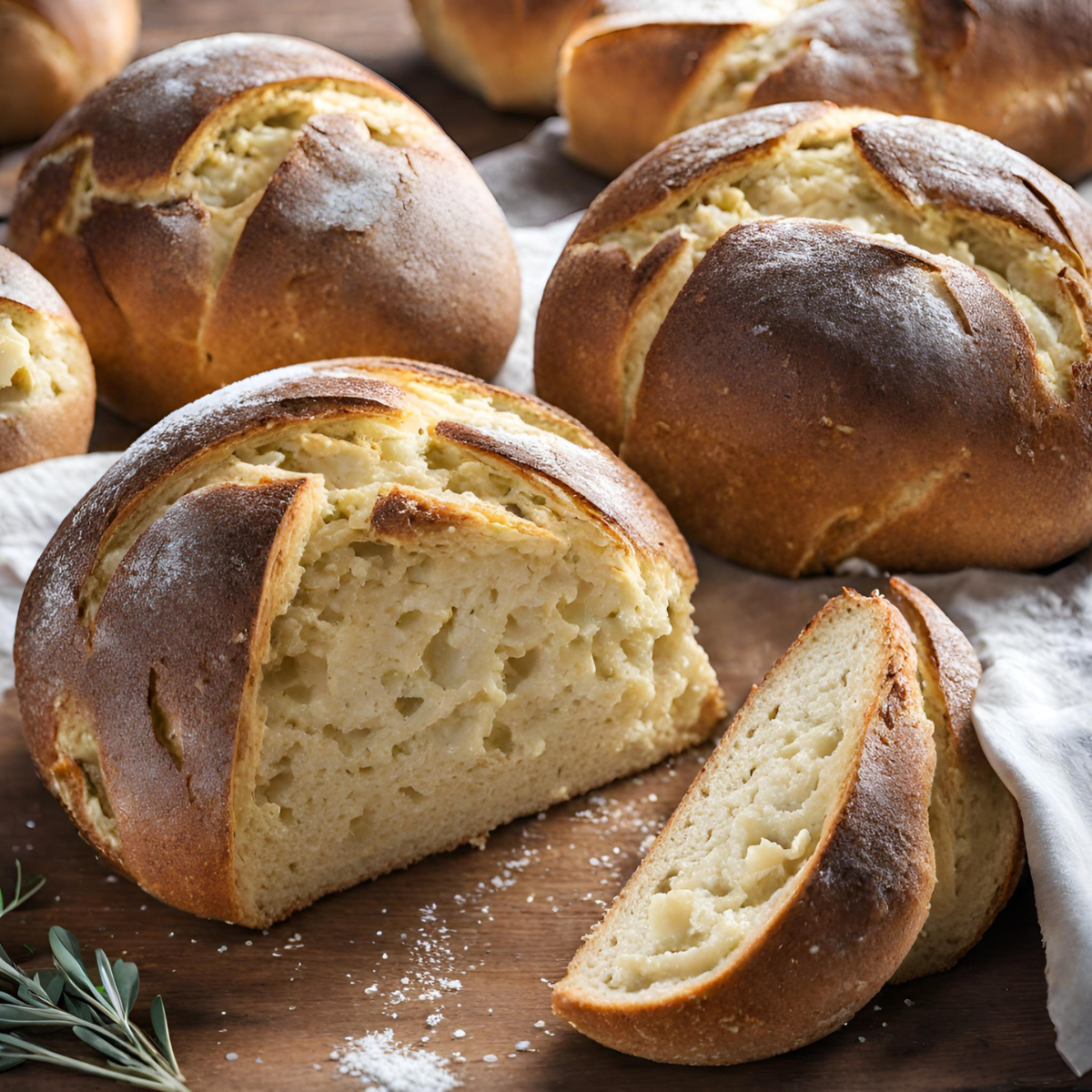 Pan Boule con Aceite de Oliva y Sal Marina